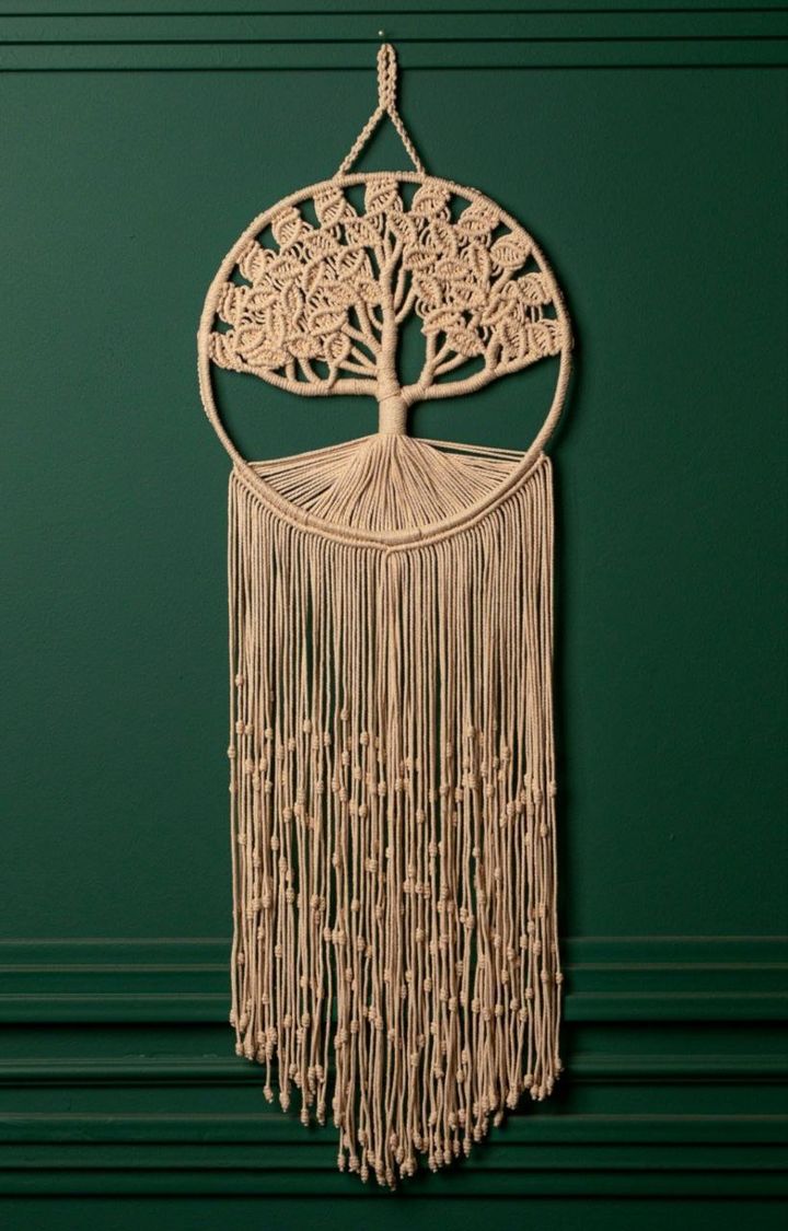 Панно "Древо Жизни" в технике макраме