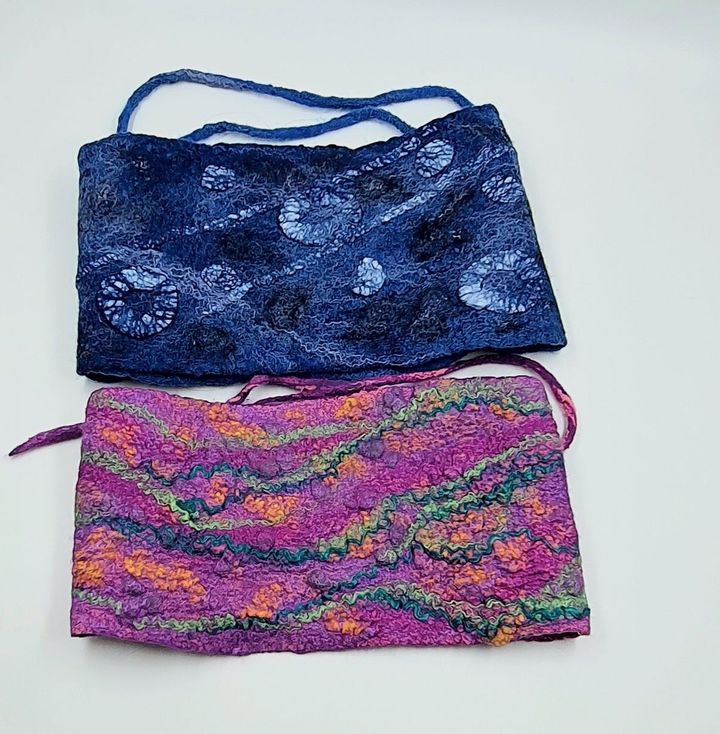 Повязка на голову из шерсти мериноса и шелковых волокон